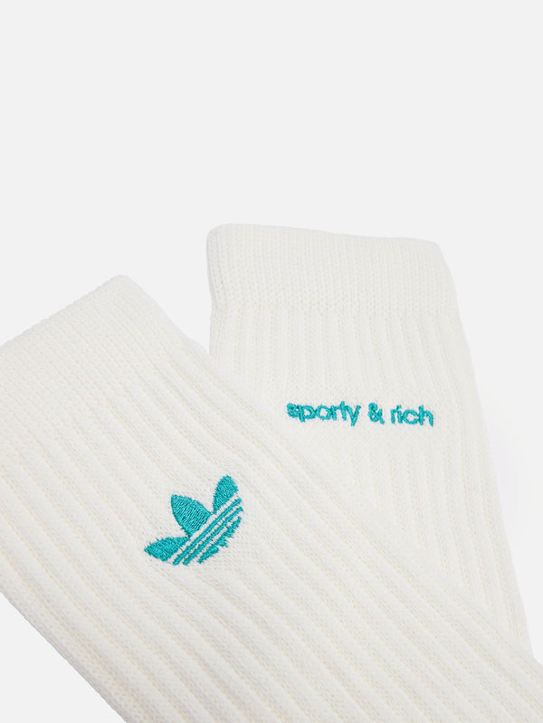 ADIDAS ORIGINALS - ÇORAP - Sporty & Rich x adidas Socks - Off White - shopi go'da!.