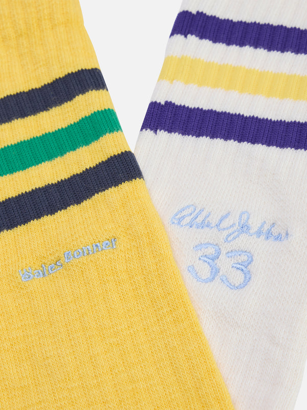 ADIDAS ORIGINALS - ÇORAP - Wales Bonner x adidas Sock - Core White/Yellow - shopi go'da!.