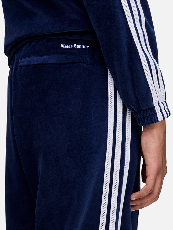 ADIDAS ORIGINALS - EŞOFMAN ALTI - Wales Bonner x adidas Velour Track Pant - Collegiate Navy - shopi go'da!.
