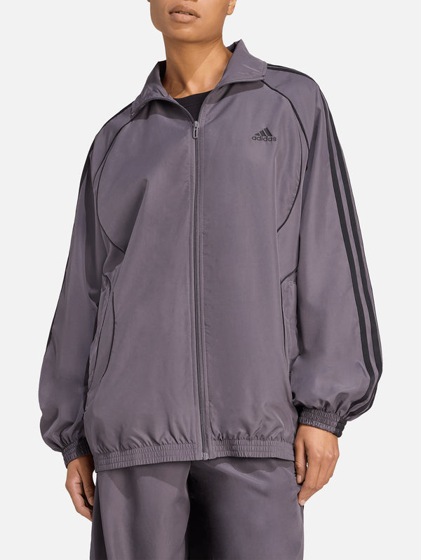 ADIDAS ORIGINALS - EŞOFMAN ÜSTÜ - Teamgeist Adicolor Oversized Woven TT - Grey Strata - shopi go'da!.