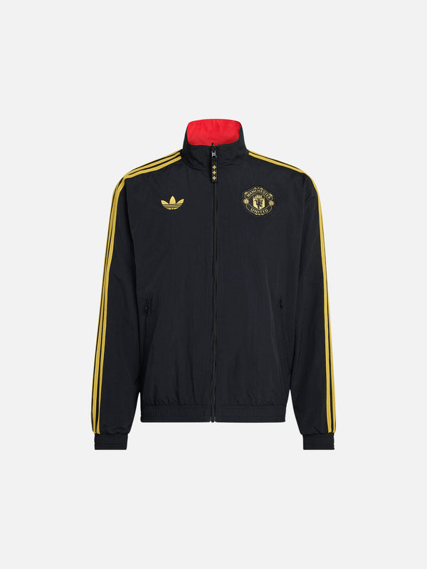 ADIDAS ORIGINALS - EŞOFMAN ÜSTÜ - Manchester United Cultural Story Reversible Jacket - Black/Better Scarlet - shopi go'da!.