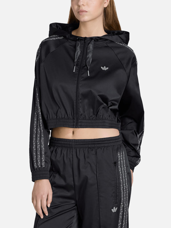 ADIDAS ORIGINALS - EŞOFMAN ÜSTÜ - Pearl Cropped Zip Hoodie - Black - shopi go'da!.