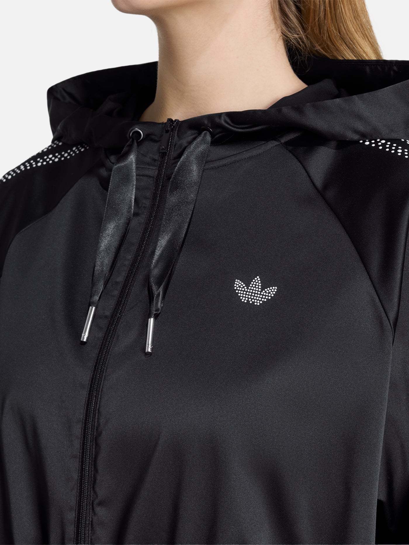 ADIDAS ORIGINALS Pearl Cropped Zip Hoodie - Black KC7864 - Hızlı