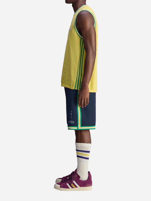ADIDAS ORIGINALS - ŞORT - Wales Bonner x adidas Knit Short - Night Navy - shopi go'da!.