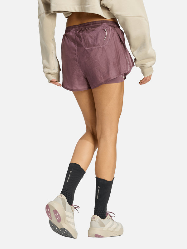 ADIDAS ORIGINALS - ŞORT - Adi365 H.Koumori Running 2-In-1 Shorts - Shadow Fig - shopi go'da!.