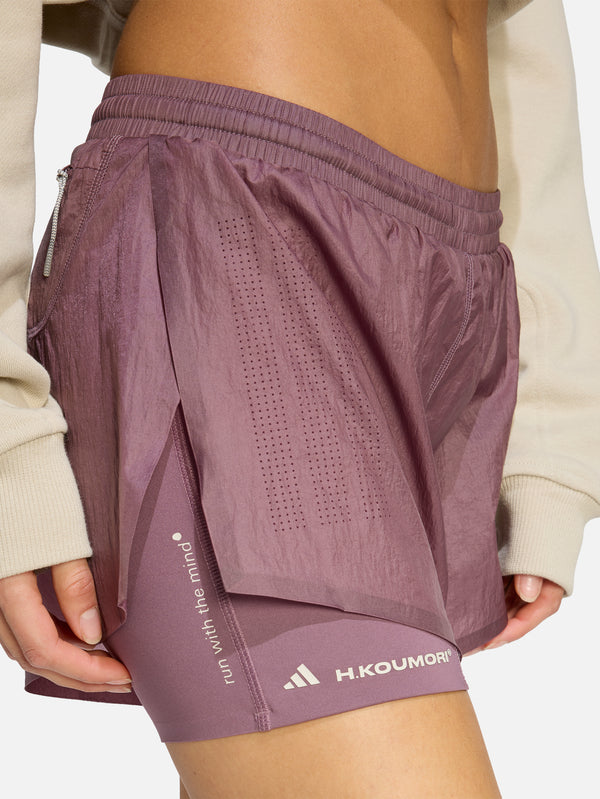 ADIDAS ORIGINALS - ŞORT - Adi365 H.Koumori Running 2-In-1 Shorts - Shadow Fig - shopi go'da!.