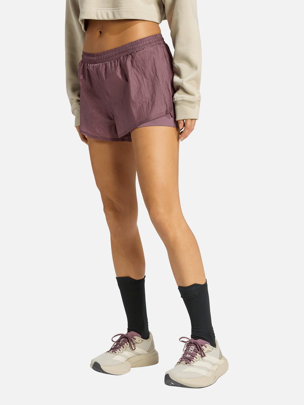 ADIDAS ORIGINALS - ŞORT - Adi365 H.Koumori Running 2-In-1 Shorts - Shadow Fig - shopi go'da!.
