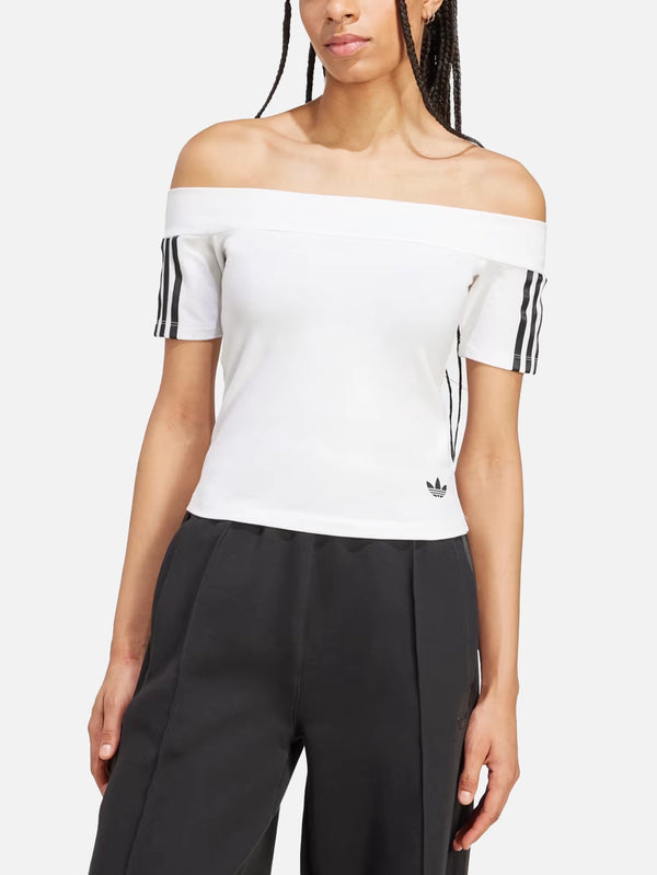 ADIDAS ORIGINALS - T-SHIRT - Adicolor Bandeau Short Sleeve T-Shirt - White - shopi go'da!.