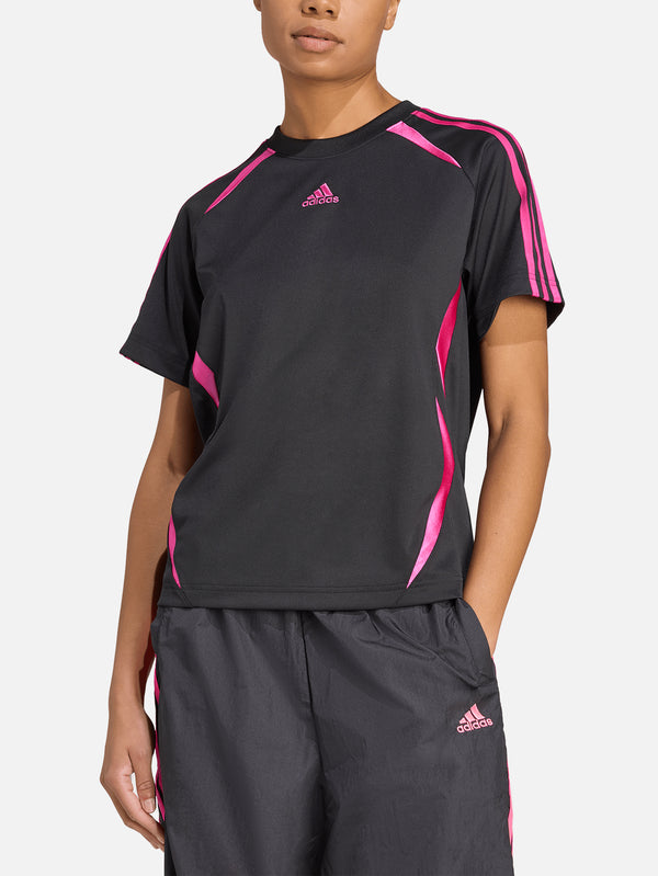 ADIDAS ORIGINALS - T-SHIRT - Adicolor Teamgeist Loose Tee - Black/Semi Lucid Fuchsia - shopi go'da!.