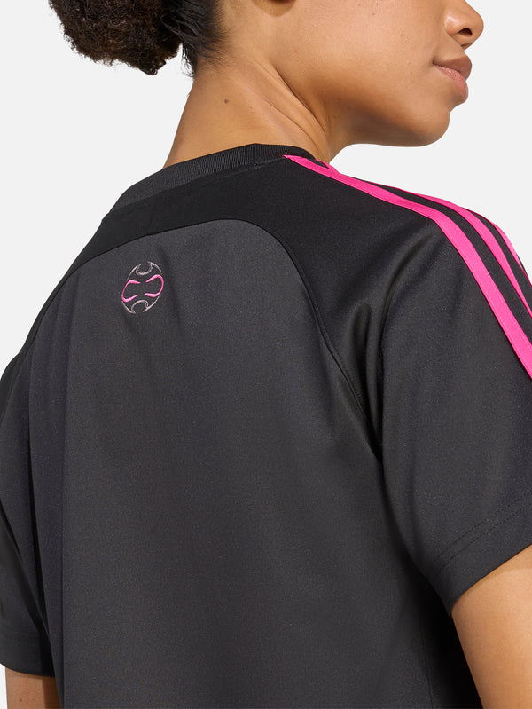 ADIDAS ORIGINALS - T-SHIRT - Adicolor Teamgeist Loose Tee - Black/Semi Lucid Fuchsia - shopi go'da!.