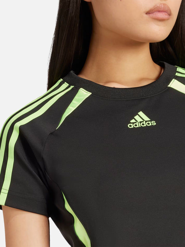 ADIDAS ORIGINALS - T-SHIRT - Teamgeist Adicolor Slim Tee - Black/Signal Green - shopi go'da!.
