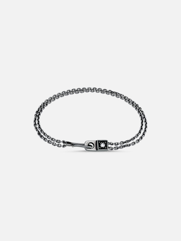 ALEYNACEBECIJEWELRY - BİLEKLİK - Arm In Arm Diamond Bracelet - Black/Silver - shopi go'da!.