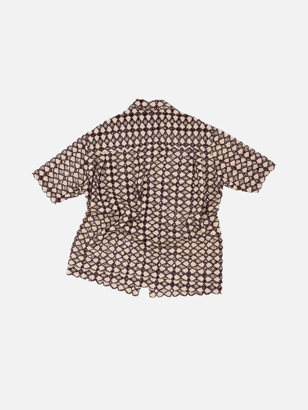ANDERSSON BELL - GÖMLEK - Letto Sheer Open Collar Shirts - Beige - shopi go'da!.