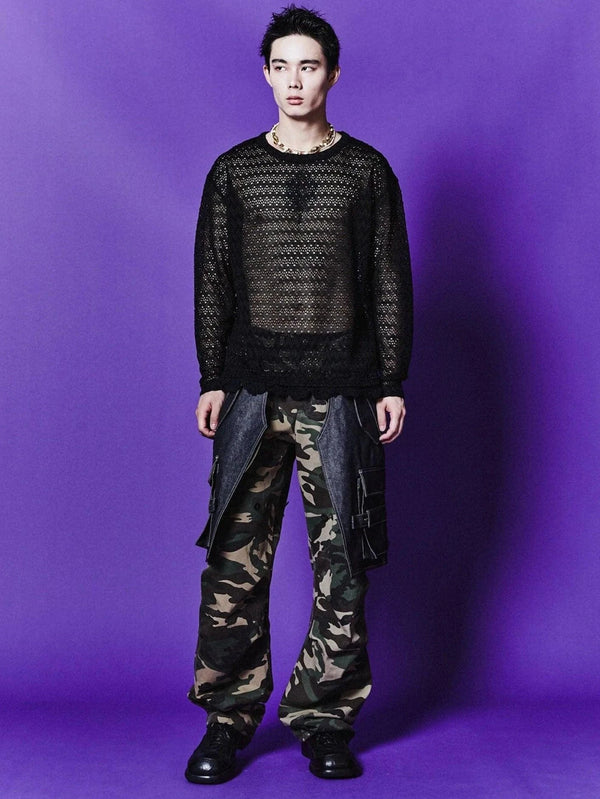 ANDERSSON BELL - KAZAK - Flower Garden Crew-Neck Sweater - Black - shopi go'da!.