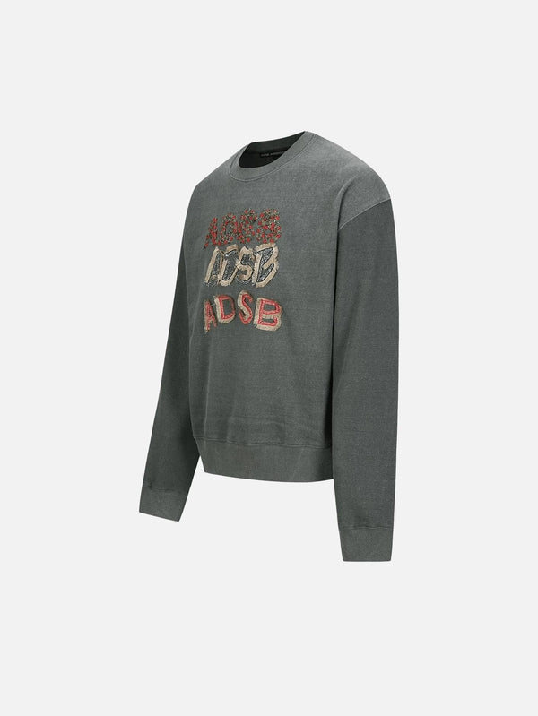 ANDERSSON BELL - SWEATSHIRT - ADSB Patch Logo Sweatshirt - Chcoal - shopi go'da!.