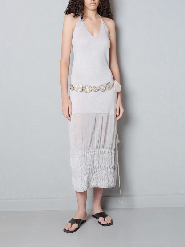 ANEMOIA - ELBİSE - Miroir Knit Dress - Silver - shopi go'da!.