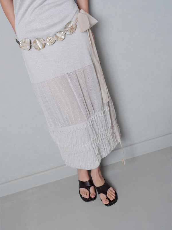 ANEMOIA - ELBİSE - Miroir Knit Dress - Silver - shopi go'da!.