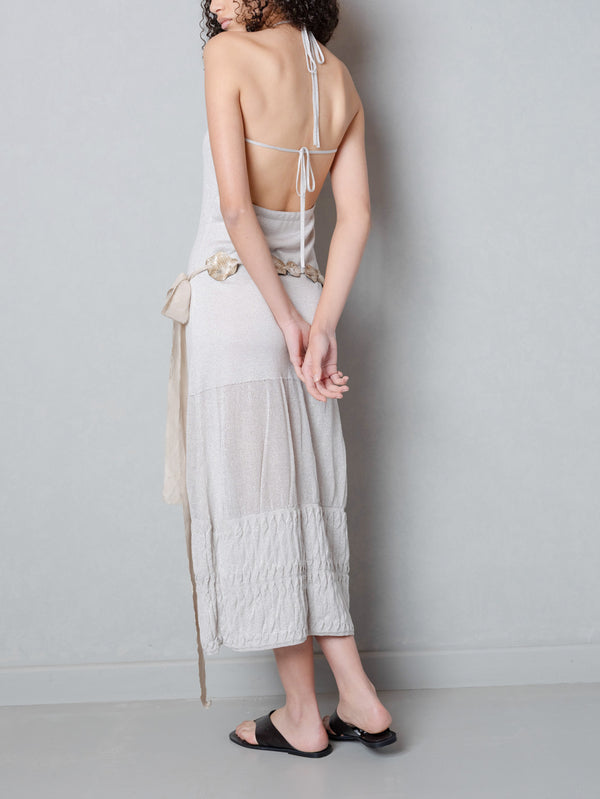 ANEMOIA - ELBİSE - Miroir Knit Dress - Silver - shopi go'da!.