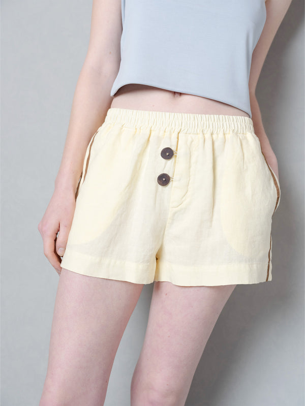 ANEMOIA - ŞORT - Pastel Shorts - Light Yellow - shopi go'da!.