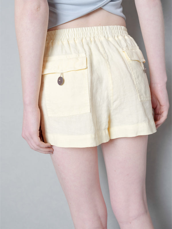 ANEMOIA - ŞORT - Pastel Shorts - Light Yellow - shopi go'da!.
