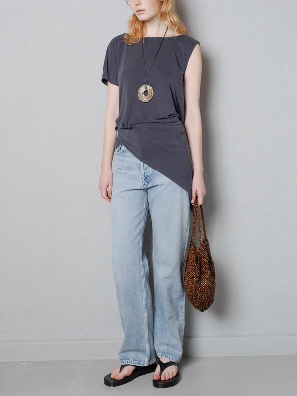 ANEMOIA - T-SHIRT - Solene Top - Dark Grey - shopi go'da!.