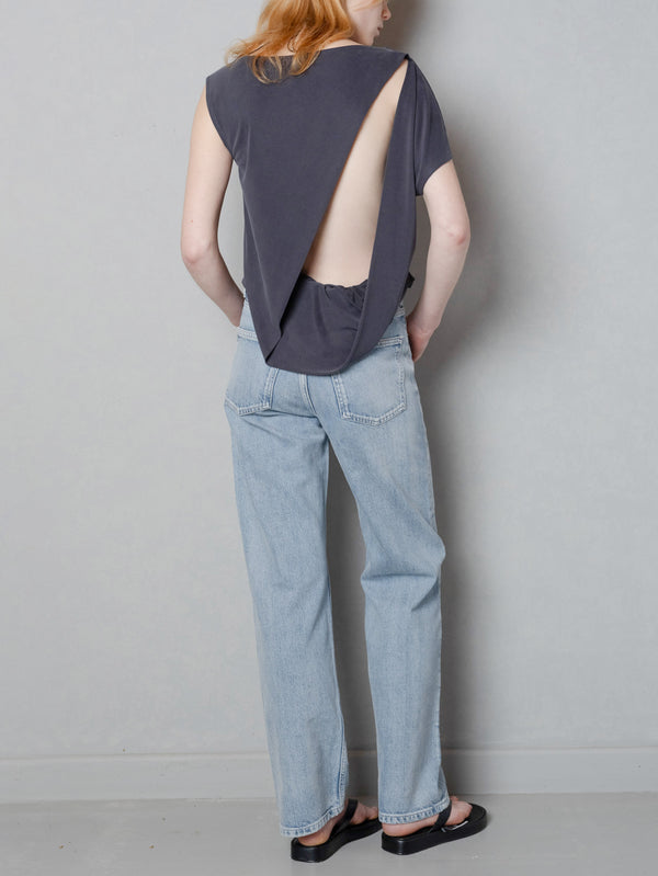 ANEMOIA - T-SHIRT - Solene Top - Dark Grey - shopi go'da!.