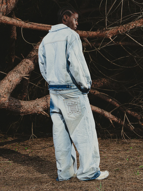 SHOPI GO Kurashiki Denim Disress Jacket - Blue - Uncategorized CEKET