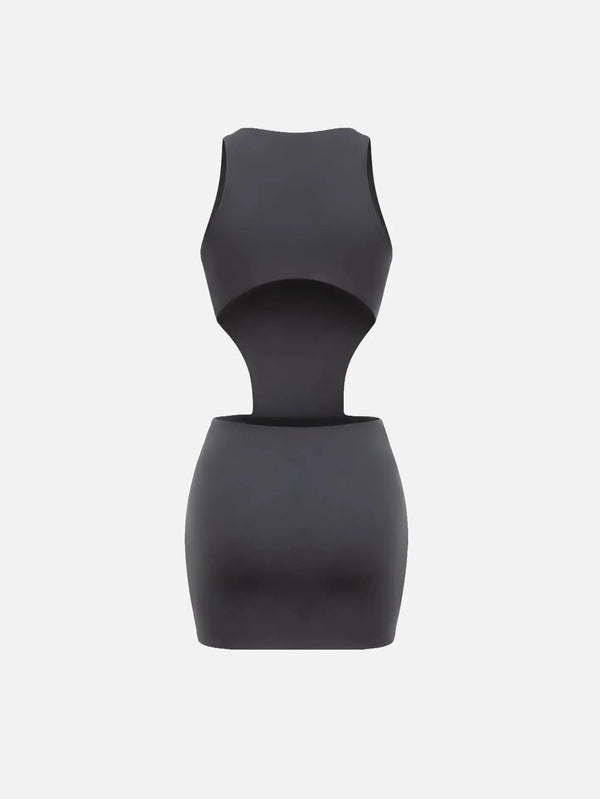 SLOWBURN Ash Dress – Ash, önden görünüm, kolsuz kesim