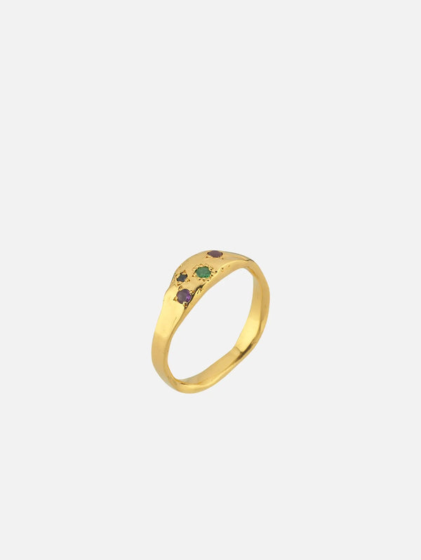 JEWELS FOR JOY Aster Ring – Gold, üstten yakın çekim