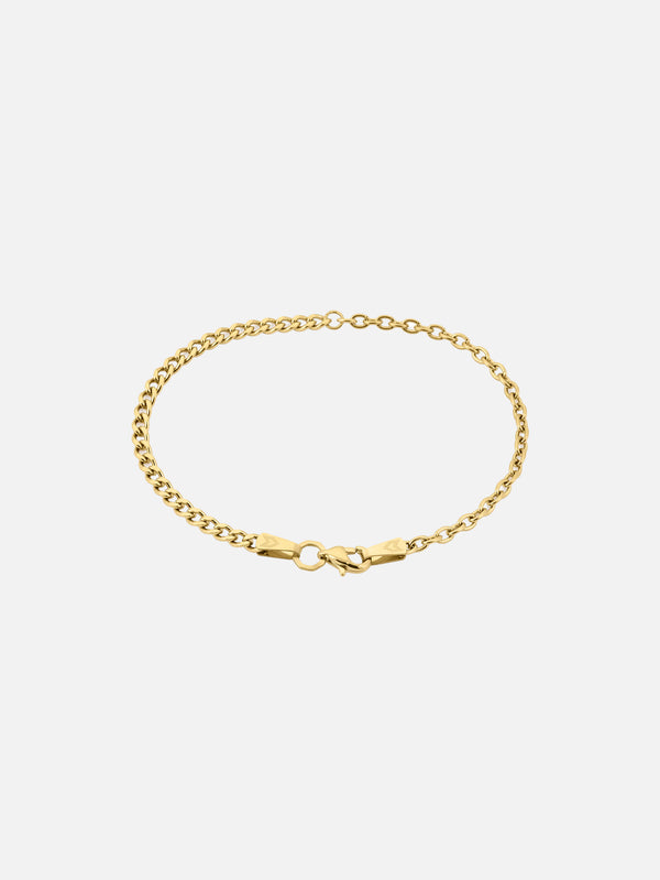 ATOLYEWOLF - BİLEKLİK - Curb and Cable Bracelet in Gold - shopi go'da!.