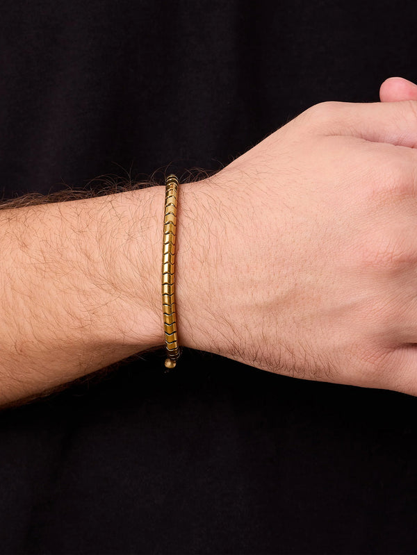 ATOLYEWOLF - BİLEKLİK - Rolo Hematite Bracelet in Gold - shopi go'da!.