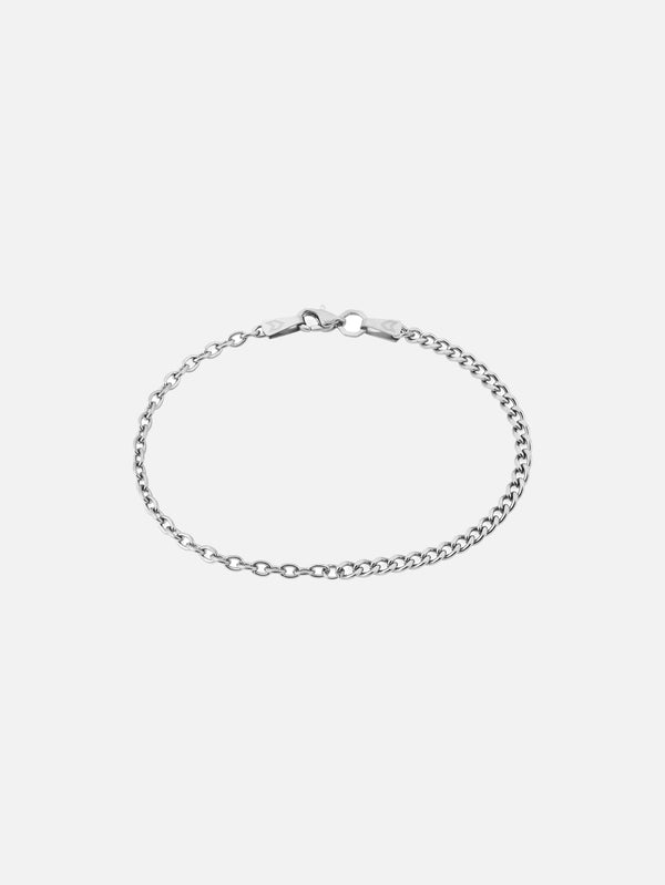 ATOLYEWOLF - BİLEKLİK - Curb and Cable Bracelet in Silver - shopi go'da!.