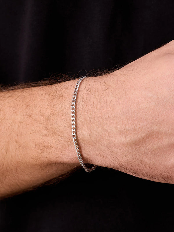 ATOLYEWOLF - BİLEKLİK - Curb Bracelet in Silver - shopi go'da!.