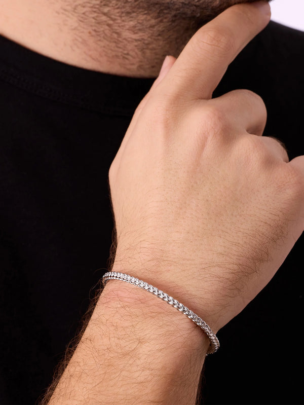 ATOLYEWOLF - BİLEKLİK - Mesh Bangle in Silver - shopi go'da!.