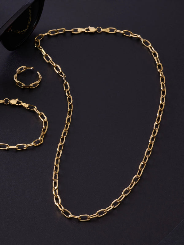 ATOLYEWOLF - KOLYE - Forsa Chain Necklace in Gold - shopi go'da!.
