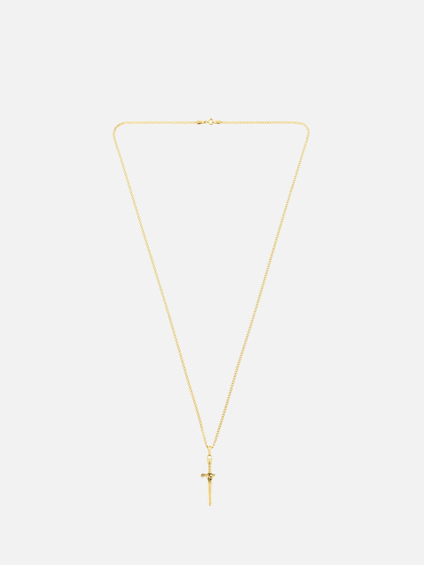 ATOLYEWOLF - KOLYE - Sword Necklace in Gold - shopi go'da!.