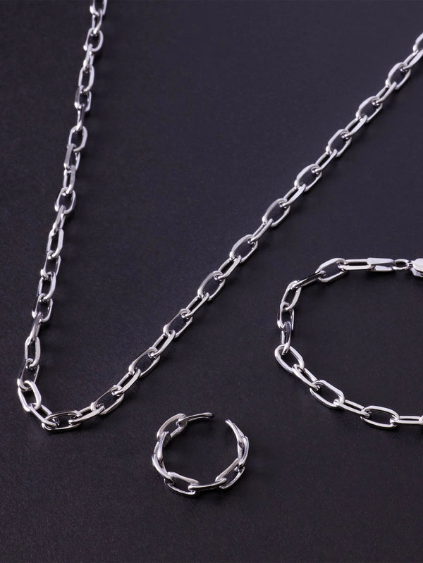 ATOLYEWOLF - KOLYE - Forsa Chain Necklace in Silver - shopi go'da!.
