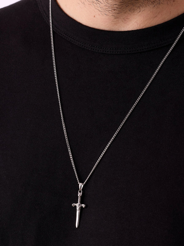 ATOLYEWOLF - KOLYE - Sword Necklace in Silver - shopi go'da!.