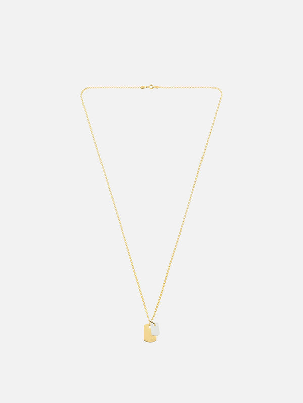ATOLYEWOLF - KOLYE - Gold and Silver Plates Necklace - shopi go'da!.