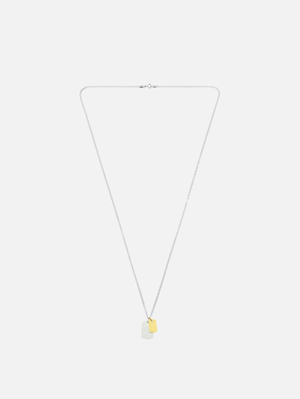 ATOLYEWOLF - KOLYE - Silver and Gold Plates Necklace - shopi go'da!.