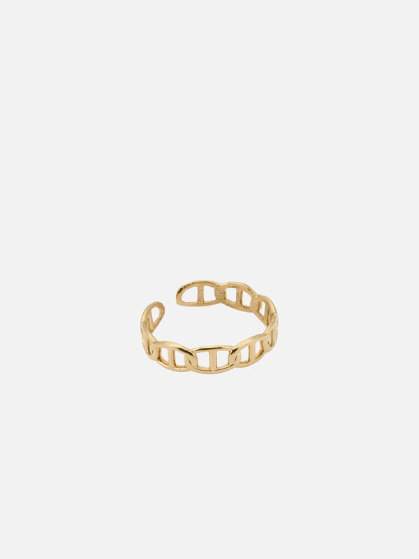 ATOLYEWOLF - YÜZÜK - Bar Chain Ring in Gold - shopi go'da!.