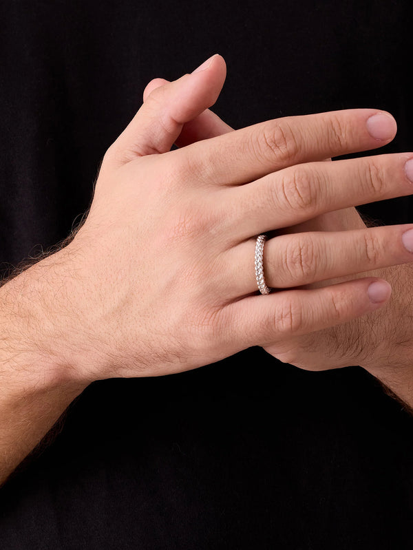 ATOLYEWOLF - YÜZÜK - Mesh Ring in Silver - shopi go'da!.