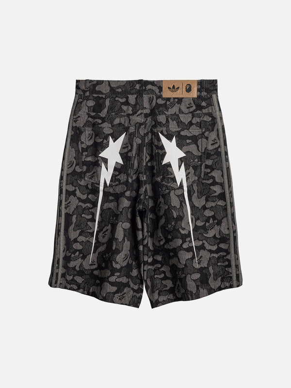 ADIDAS ORIGINALS, BAPE x adidas Shark Denim Jorts - Black, ŞORT, shopi go'da!