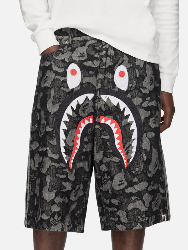 ADIDAS ORIGINALS, BAPE x adidas Shark Denim Jorts - Black, ŞORT, shopi go'da!