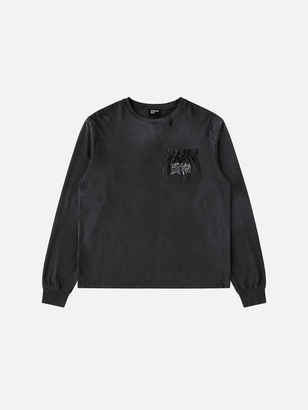 SHOPI GO Ginzan Long Sleeve T-Shirt - Black - Kategorize edilmemiş T-SHIRT