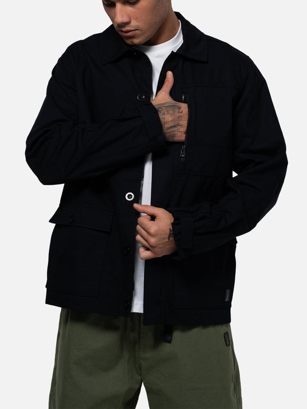 BETWEEN SIDES - CEKET - Overshirt - Black - shopi go'da!.