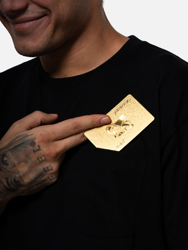 BETWEEN SIDES - T-SHIRT - Pocket Tee - Black - shopi go'da!.