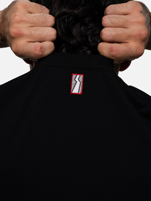 BETWEEN SIDES - T-SHIRT - Pocket Tee - Black - shopi go'da!.