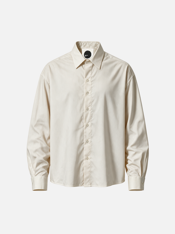 shopi go Kitami Oversize Shirt – Grey&White, önden görünüm