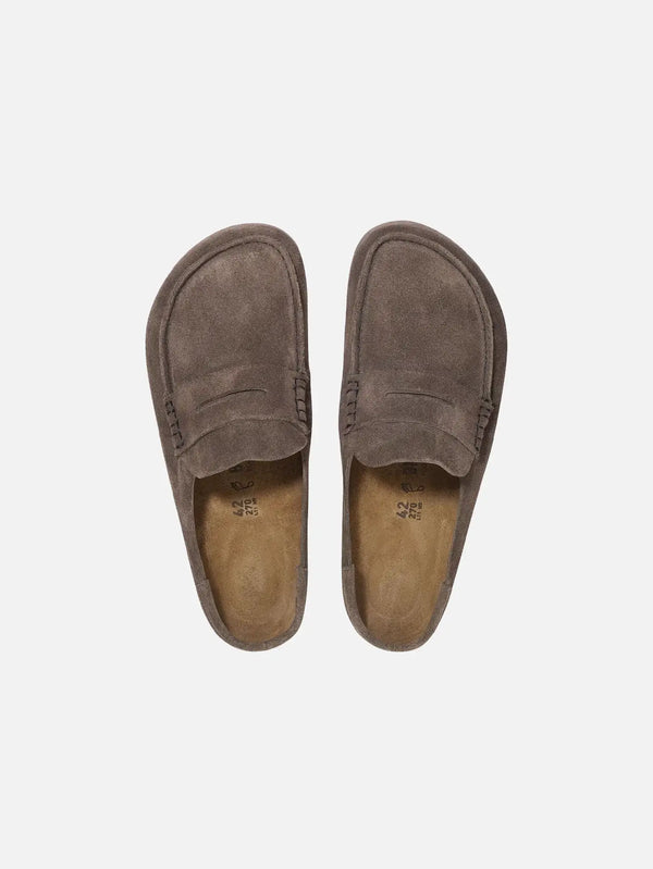 BIRKENSTOCK Naples 2.0 Suede Leather - Concrete Gray - Slippers TERLİK